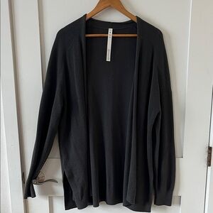 lululemon athletica Charcoal Open Front Cardigan